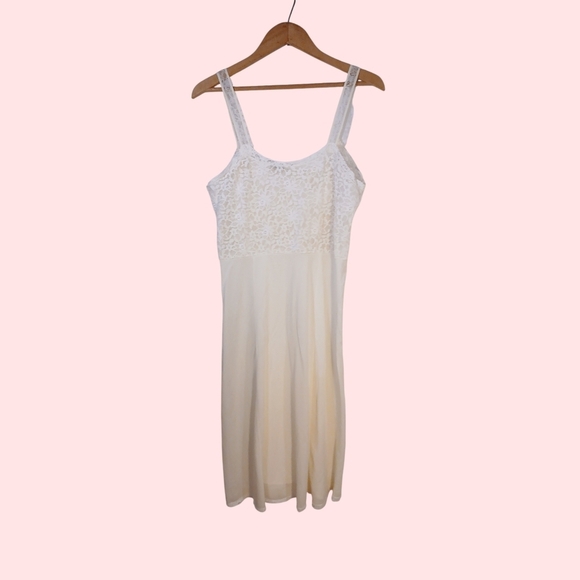 Aristocrat Other - Vintage 50s 60s Full Slip White W Lace